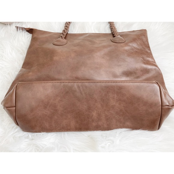 Altar’d State Brown Leather Bow Shoulder Bag Purse - Picture 9 of 15